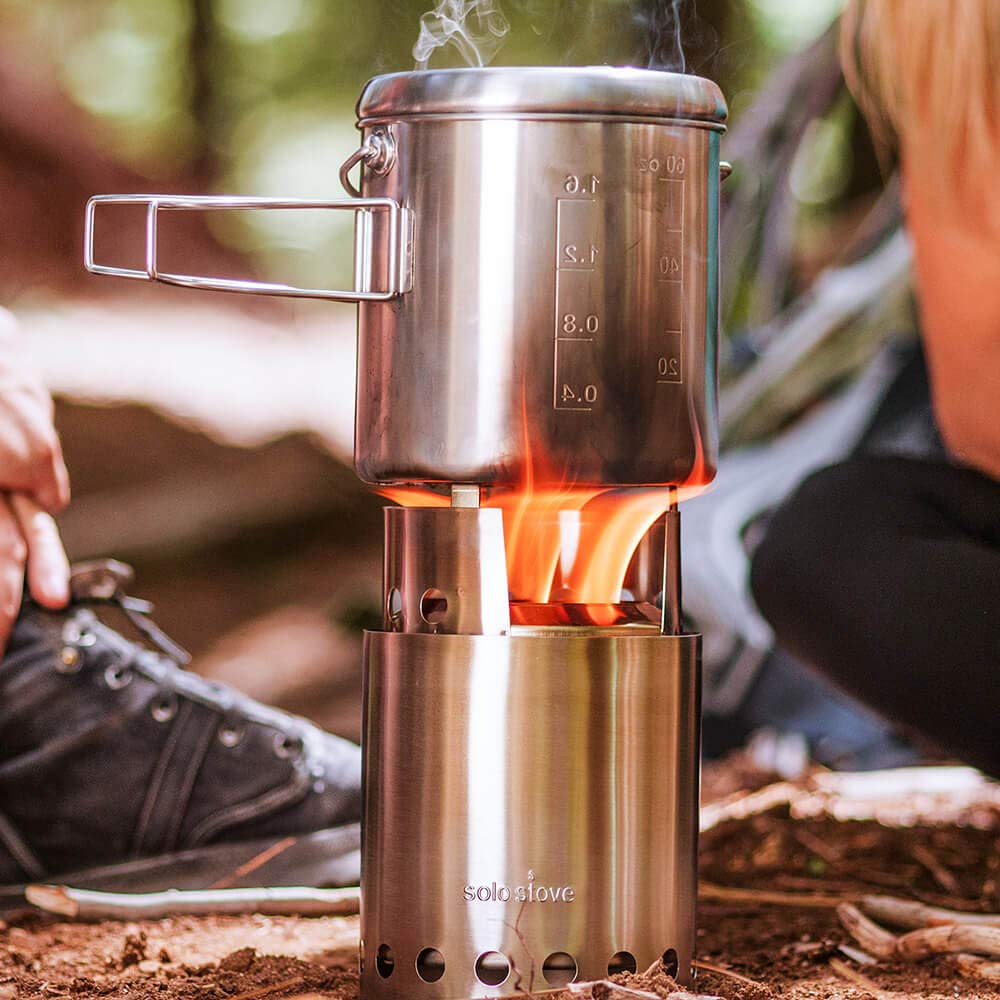 Solo Stove Pot 1800 - Stainless Steel Camping Cookware Set for Backpacking, Survival & Outdoor Adventures | Lightweight Cooking Equipment for Camping, Hiking & Campfire Meals