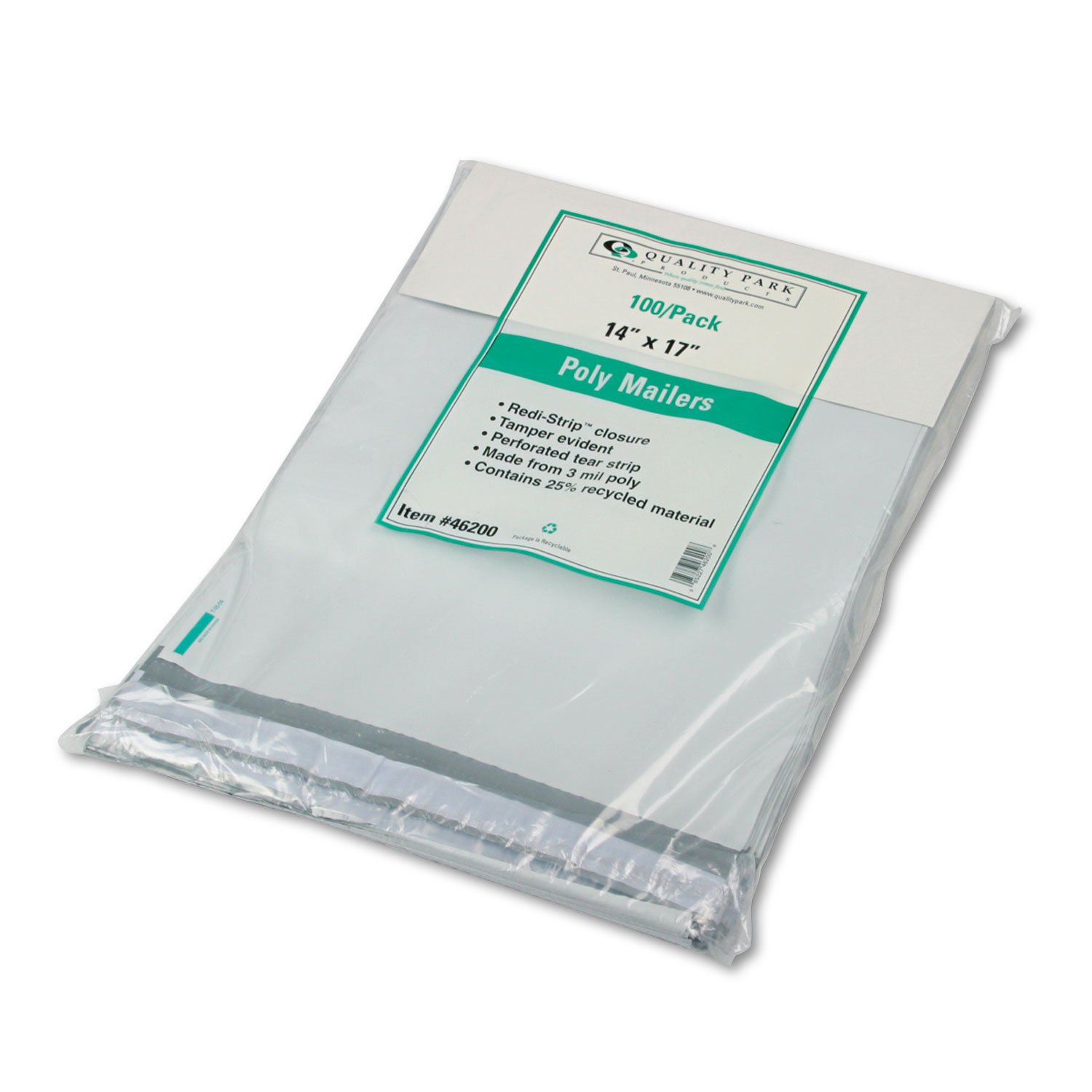 Quality Park Poly Envelopes with Perforation - Self-Sealing Padded Mailing Envelopes for Documents, Photos & Small Items - Perfect for Shipping, Office Use & E-commerce Packaging