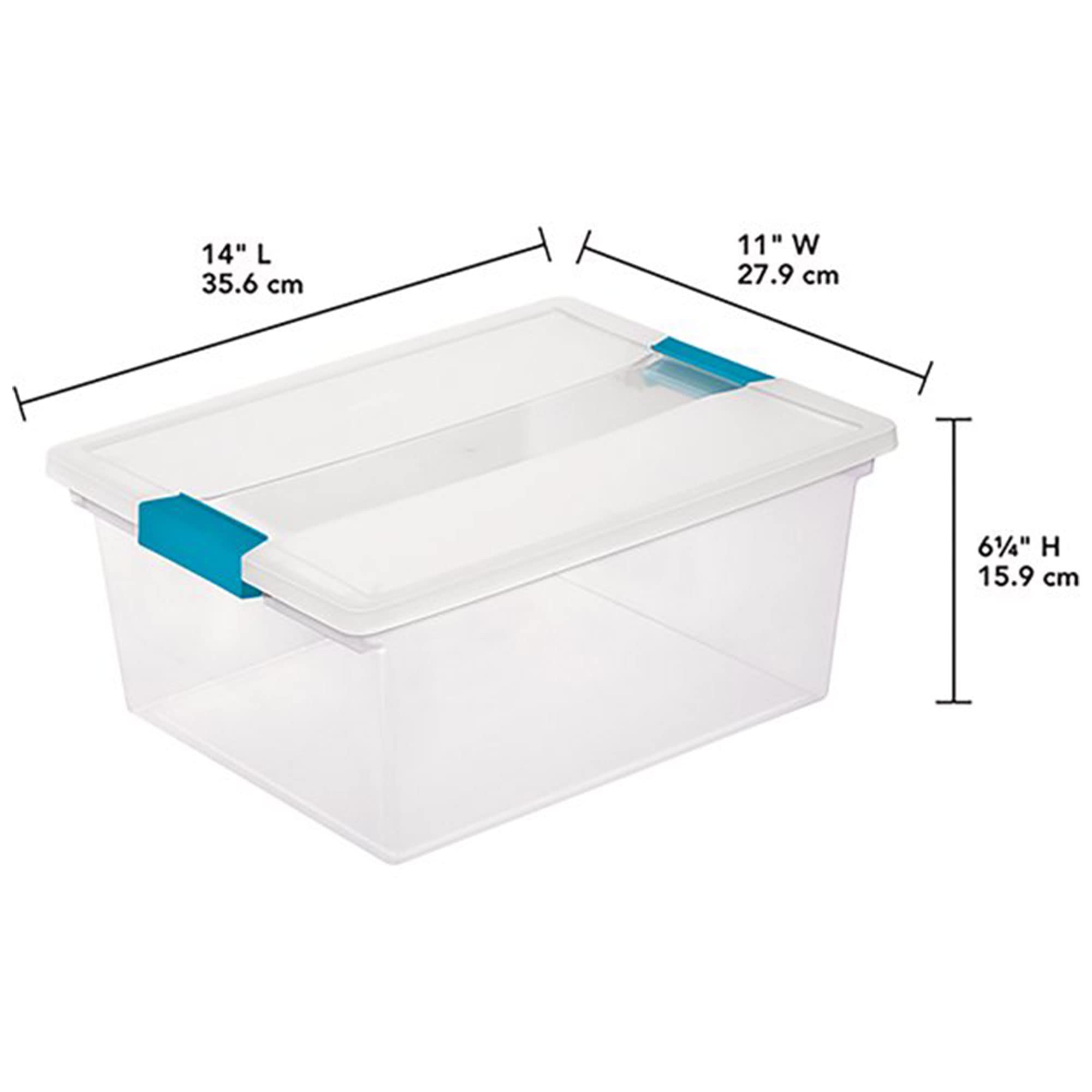 Sterilite Medium & Large Clear Plastic Storage Bins - 8 Pack Multipurpose Organizing Containers for Home, Office, Closet & Garage Storage Solutions