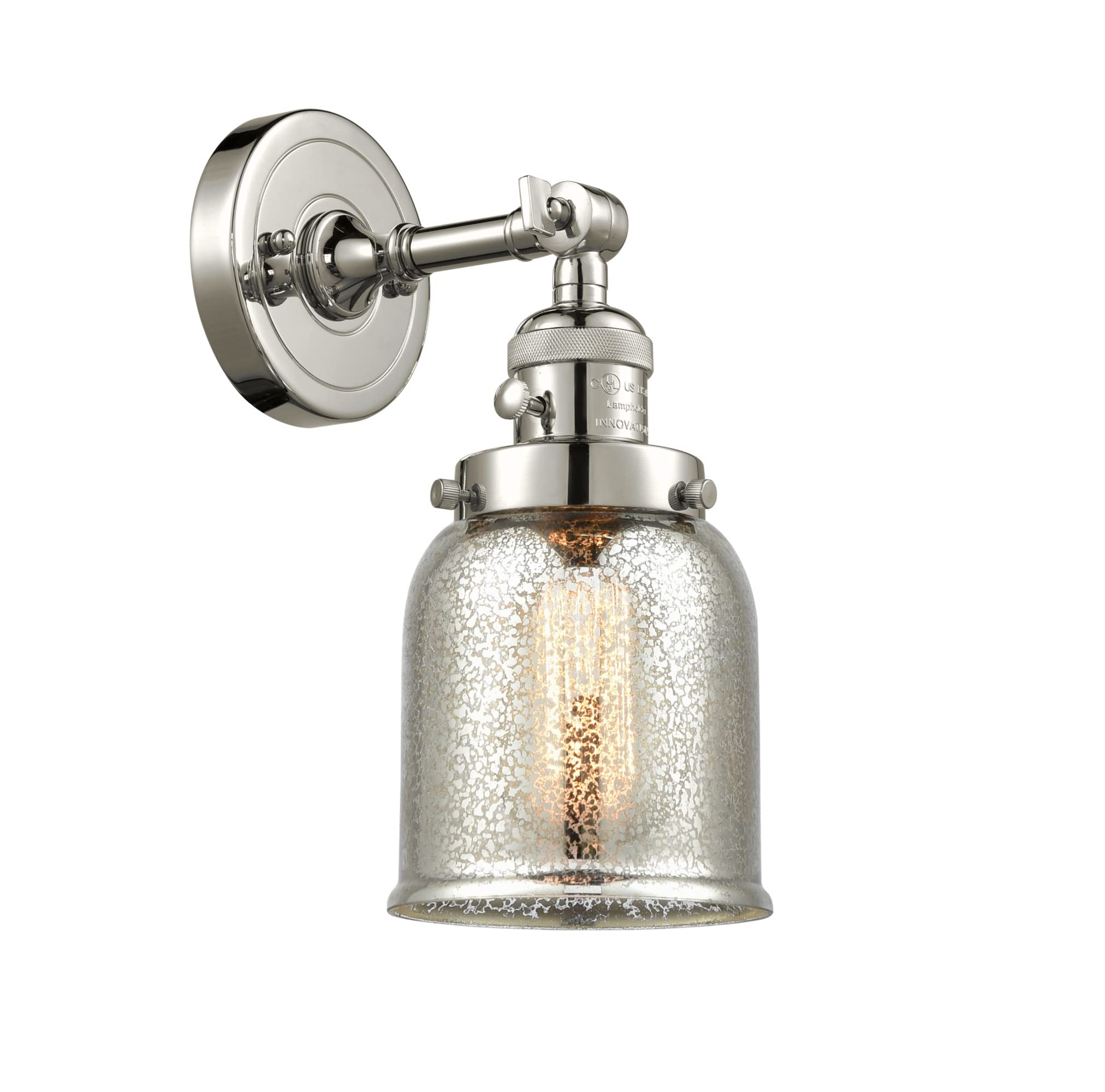 Innovations 203SW-PN-G58 Wall Sconce Light Fixture with High/Low/Off Switch - Polished Nickel Finish - Perfect for Bedroom, Hallway, or Entryway Lighting