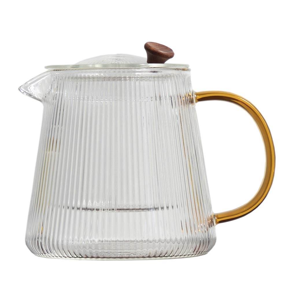 Premium High Borosilicate Glass Pitcher with Lid & Filter - 16oz Iced Tea & Water Carafe - Clear Glass Pitcher with Handle for Cold Brew, Lemonade & Party Serving (480ml)