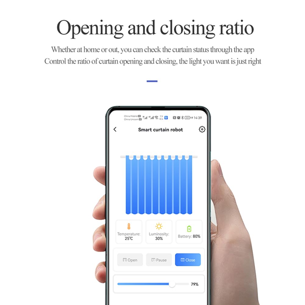 Smart Automatic Curtain Opener - Remote & App Control with Timer/Voice Commands, High-Performance Motor, Light Sensor, Works with Alexa & Google Home | Perfect for Bedroom, Living Room & Smart Home Automation (Roman Rod Only)