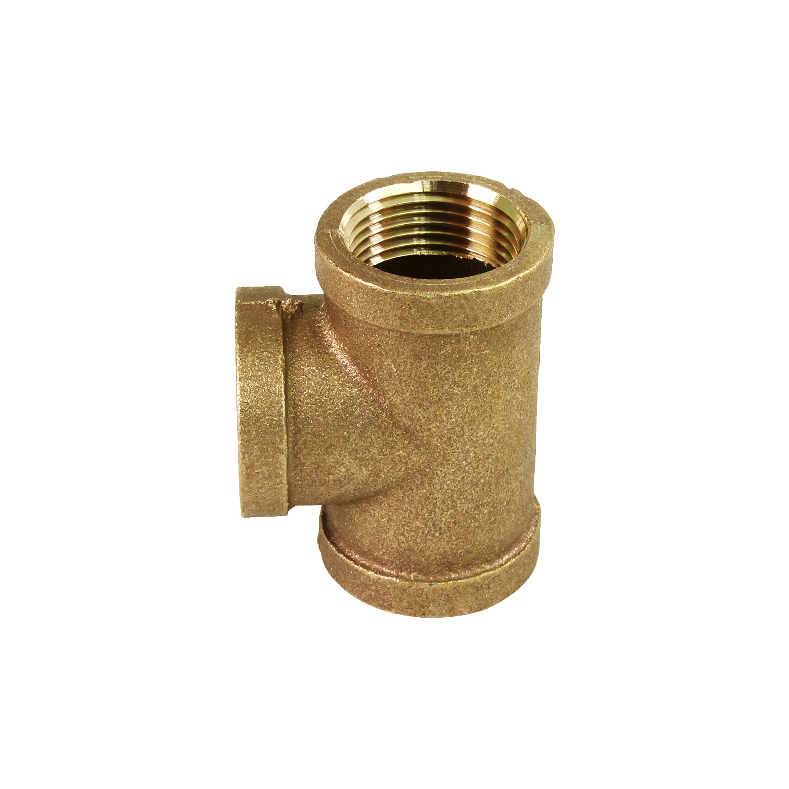 2 Inch Brass Tee Fitting - Heavy Duty Brass Pipe Connector for Plumbing, HVAC & Water Supply - Perfect for Home Repairs, Industrial Use & DIY Projects