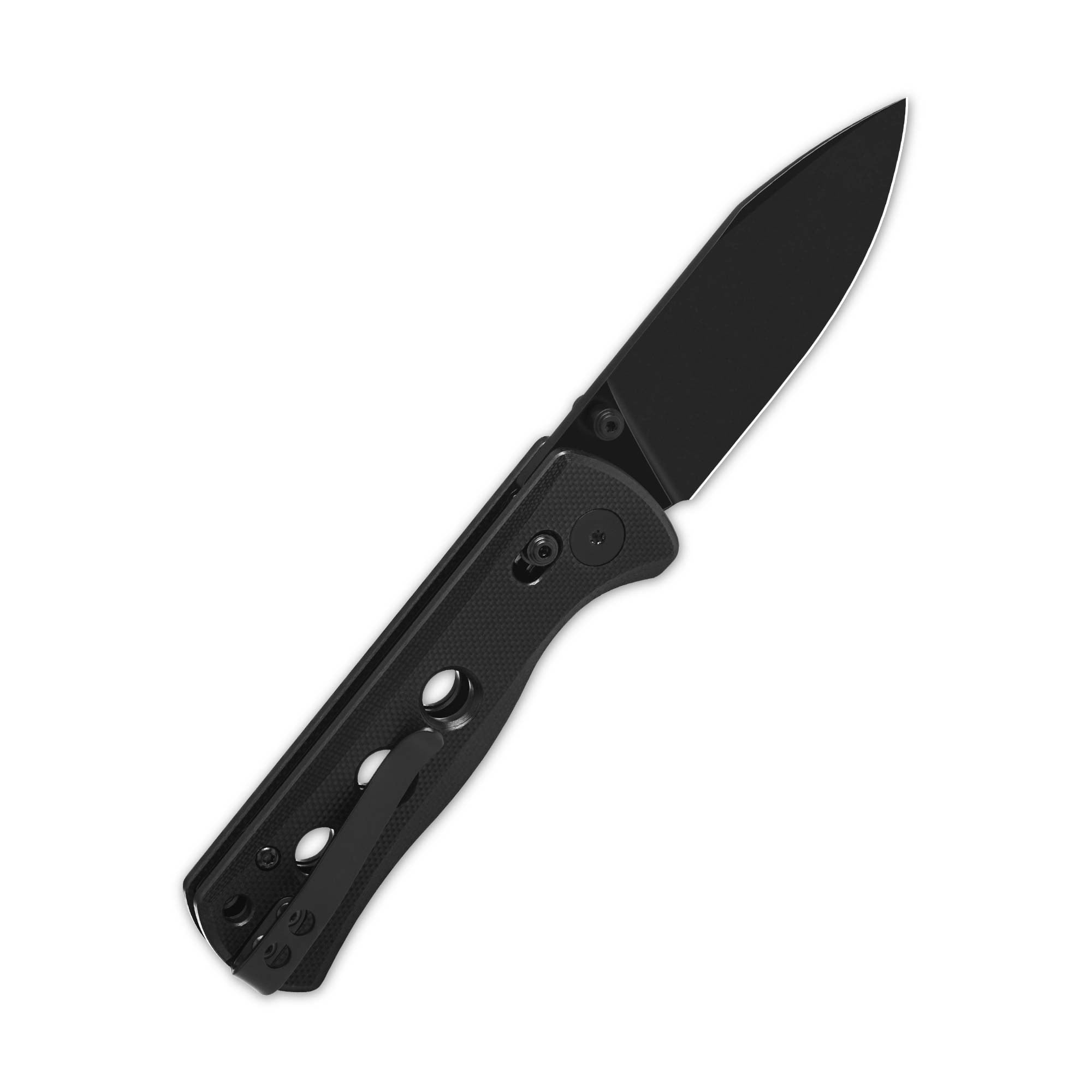 QSP Canary Glyde Lock Pocket Knife - 14C28N Stainless Steel Blade with Black G10 Handle - EDC Folding Knife for Camping, Hiking & Outdoor Survival