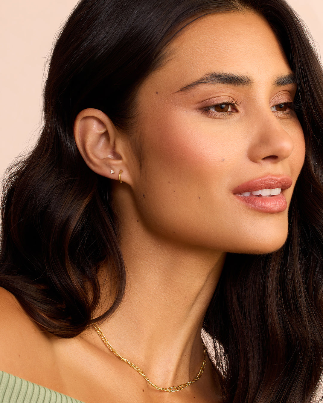 Taner Single Huggie Earrings - Minimalist Gold Hoop Earrings for Women, Dainty Huggie Hoops for Everyday Wear | Perfect for Work, Date Night & Casual Outfits