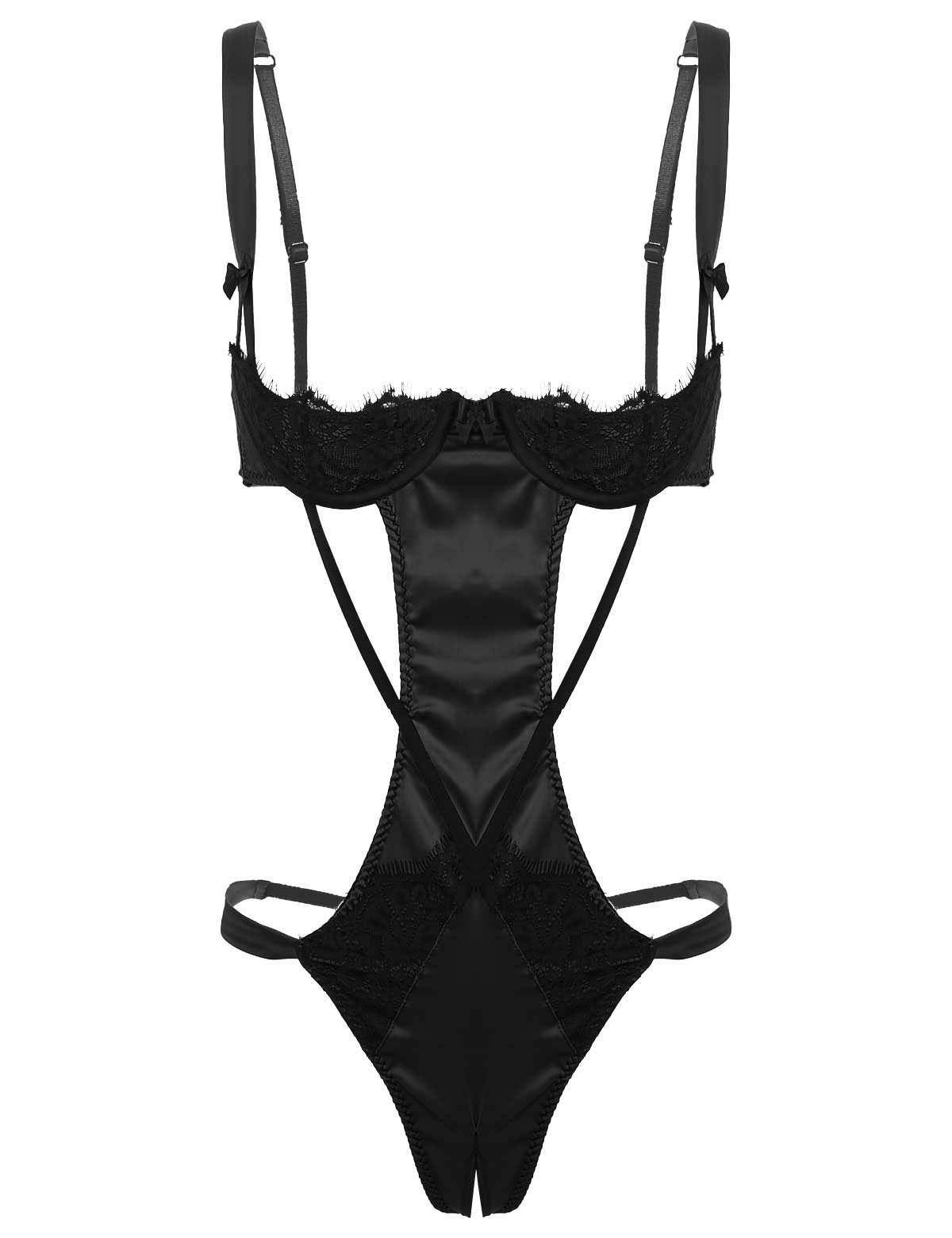 Choomomo Women's Lace Teddy Bodysuit - Underwire Push Up Babydoll Nightwear with Shoulder Straps for Sensual Lingerie & Romantic Occasions