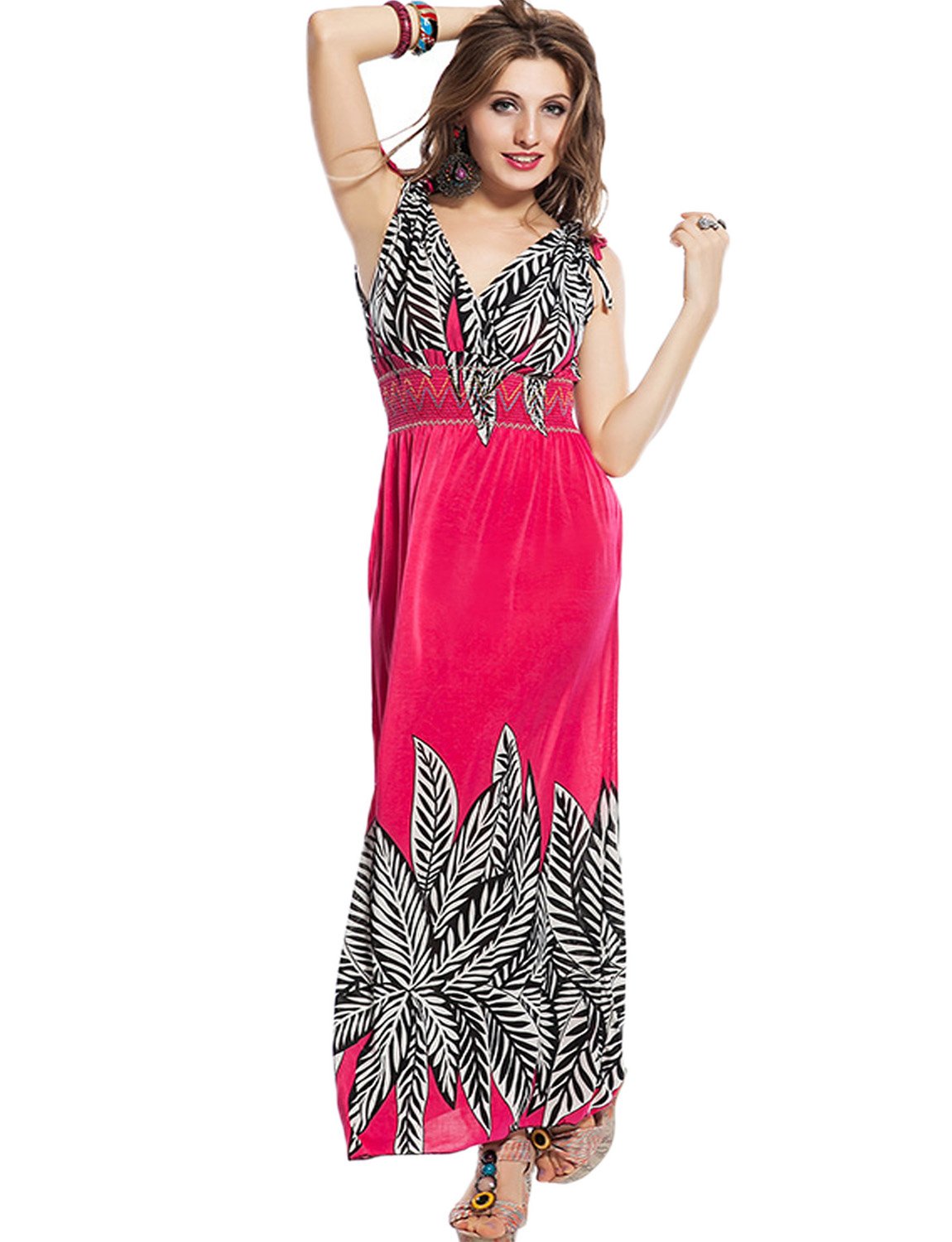 Women's Maxi Dress - Casual Sleeveless Boho Summer Dress in Plus Sizes 4-16 | Perfect for Beach Vacations, Music Festivals & Everyday Wear