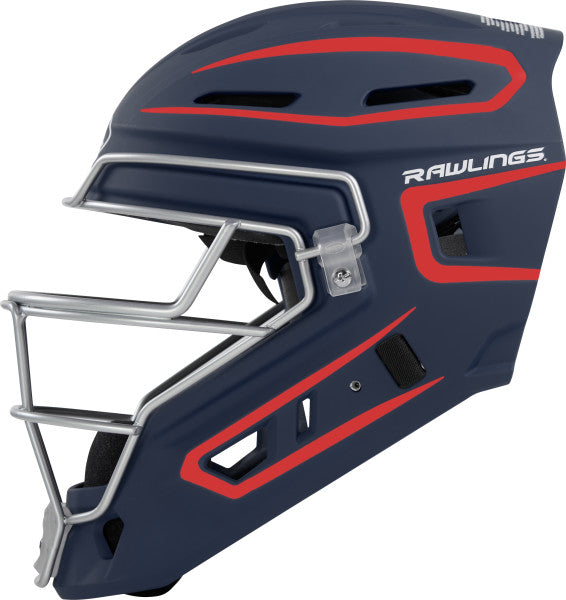 Rawlings Velo Junior Hockey Style Catchers Mask CHV27J - Perfect for Youth Baseball & Softball Games, Practices, and Training Sessions