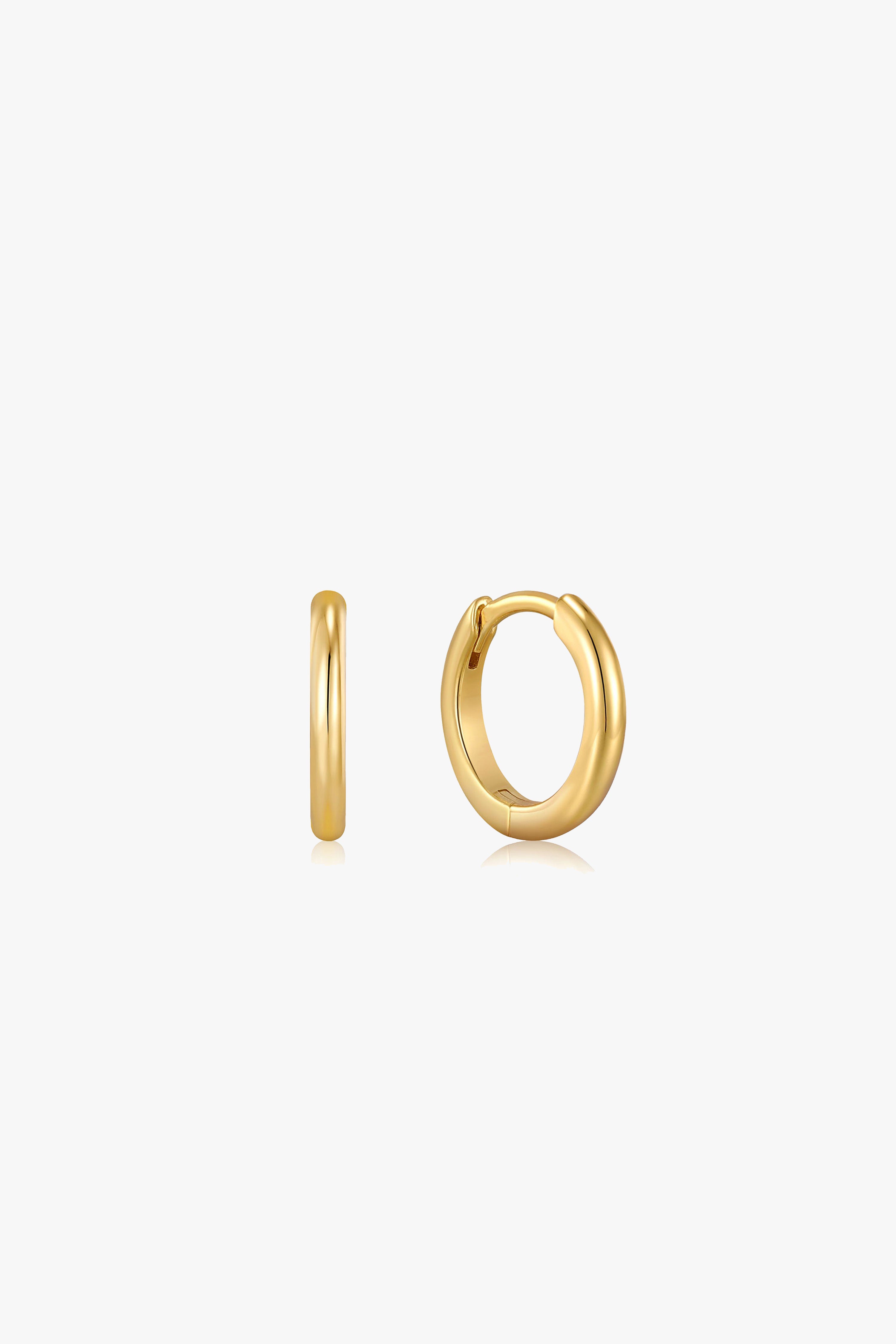 Elegant Small Gold Hoop Earrings for Women - Minimalist Dainty 14K Gold Plated Earrings for Everyday Wear & Special Occasions