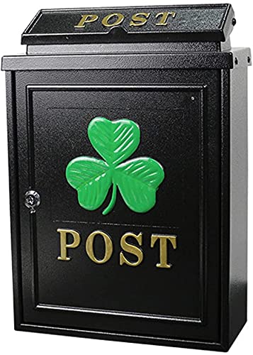Large Capacity Outdoor Wall Mount Mailbox - Waterproof, Weather & Rust Resistant Galvanized Steel Post Box with Lock - Perfect for Homes, Apartments & Offices