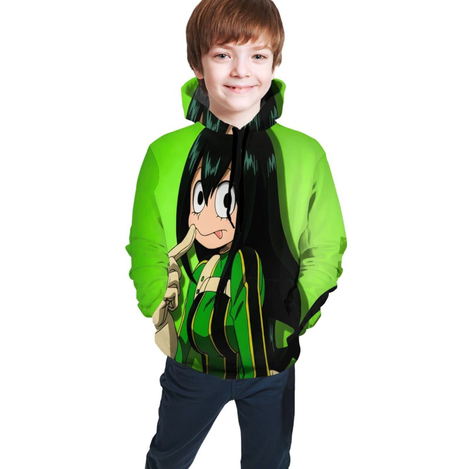 POWAHRE Anime Hooded Sweatshirt for Boys & Girls - Trendy Teen Cartoon Pullover for School, Cosplay & Casual Wear