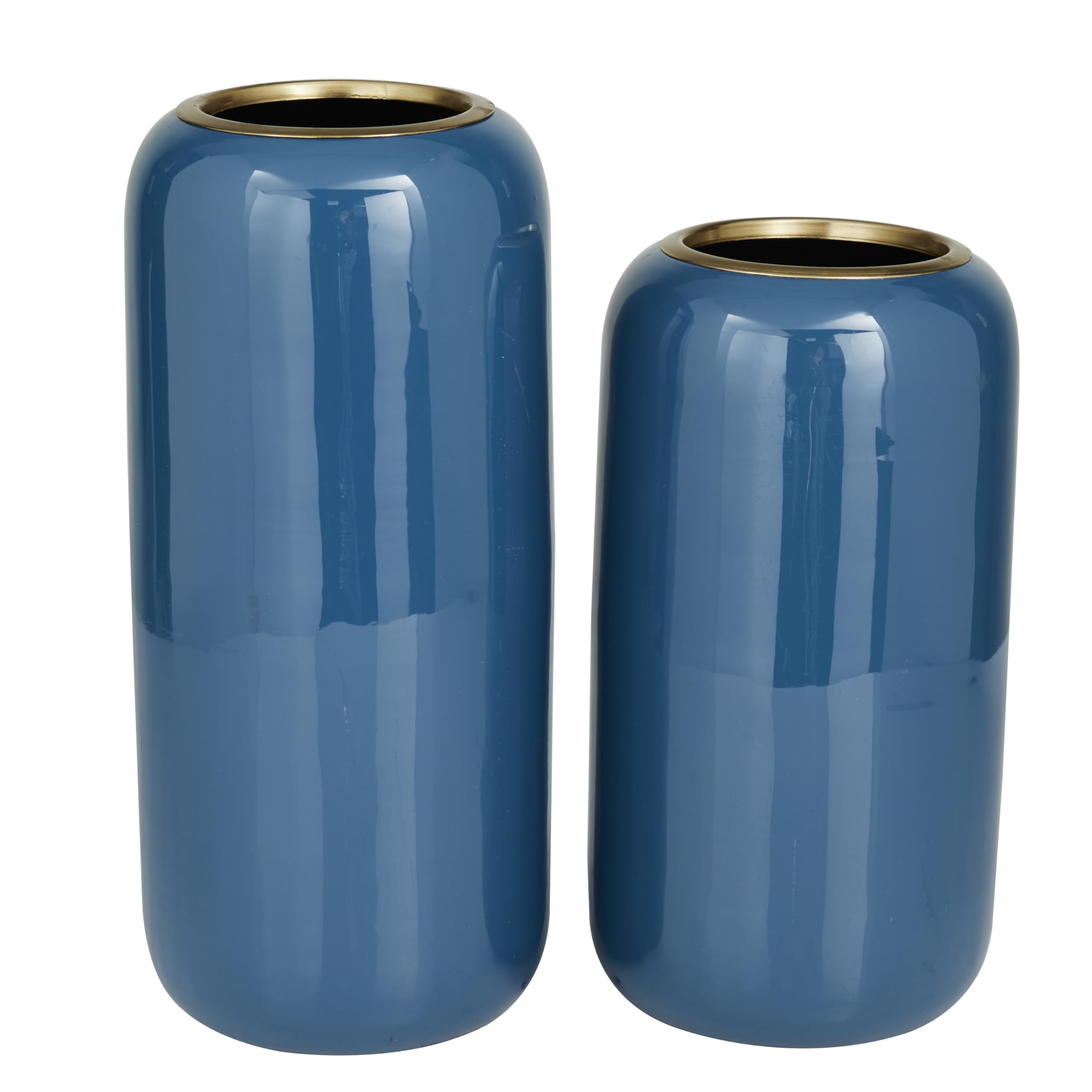 Novogratz Blue Metal Vase Set of 2 - 13