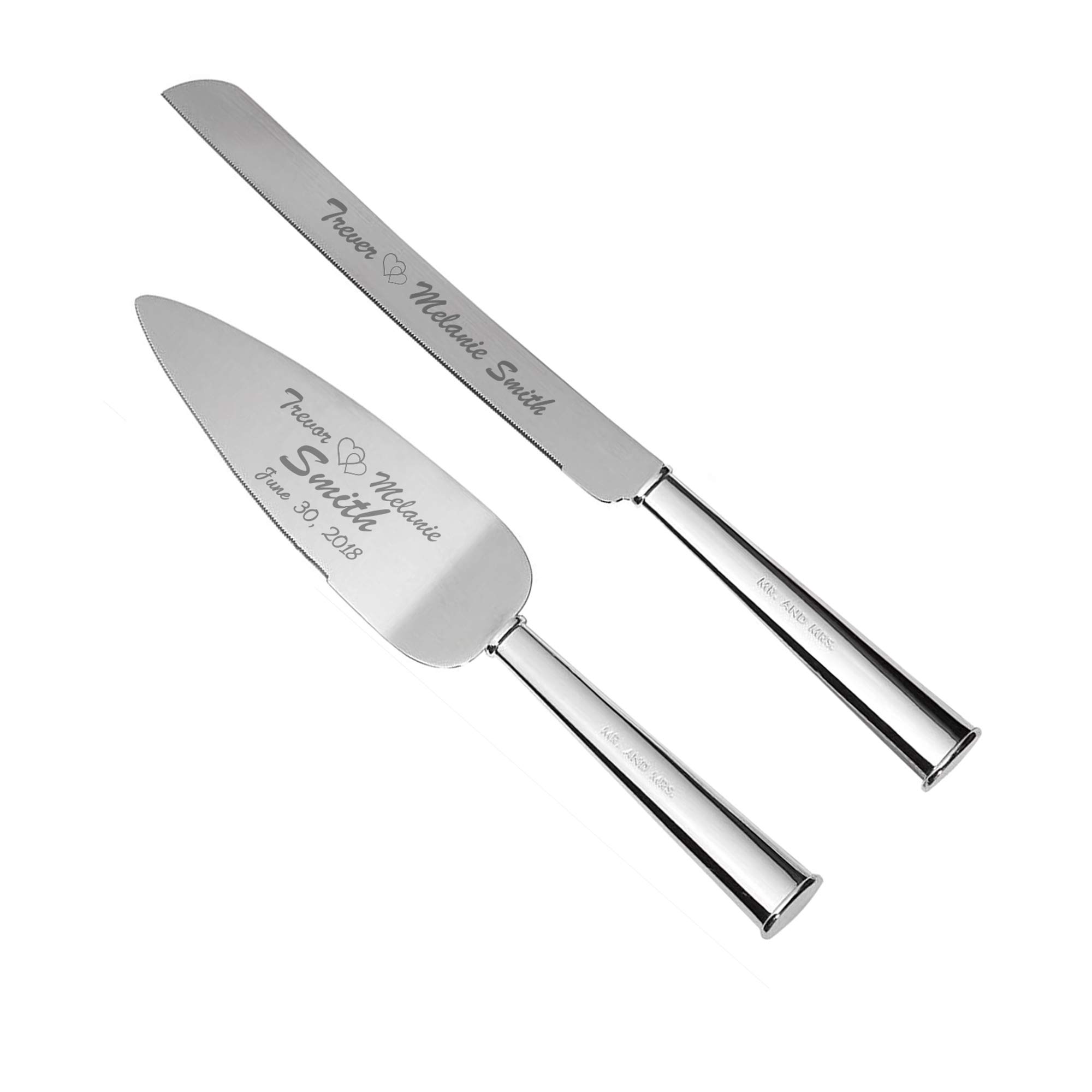 Kate Spade Bridal Darling Point Personalized Wedding Cake Knife & Server Set - Custom Engraved Cake Cutting Set for Bride & Groom - Perfect Wedding Gift & Accessory for Bridal Showers, Receptions & Anniversary Celebrations