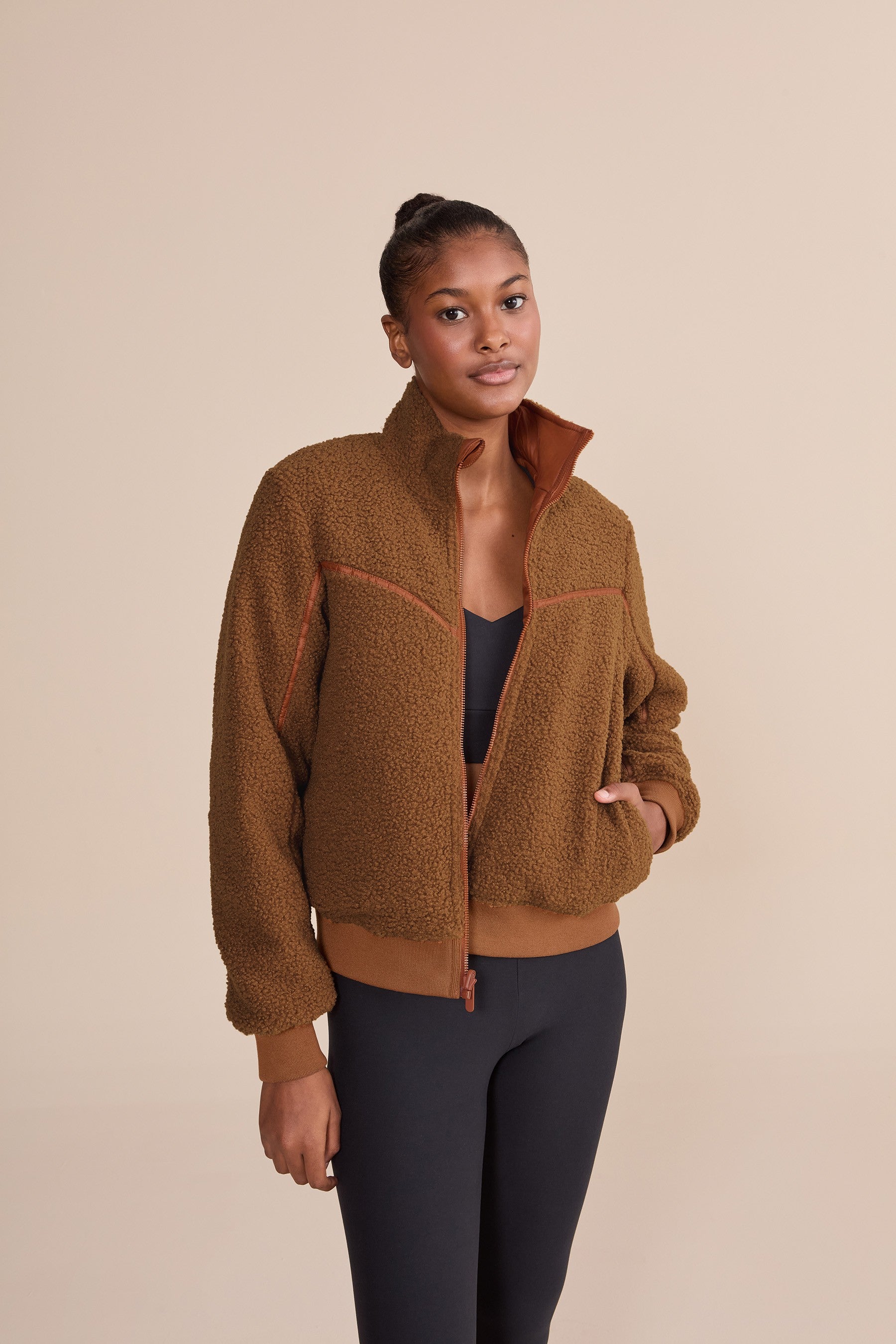 Reversible Teddy Fleece Jacket for Women - Cozy Winter Outerwear for Casual Wear & Outdoor Activities