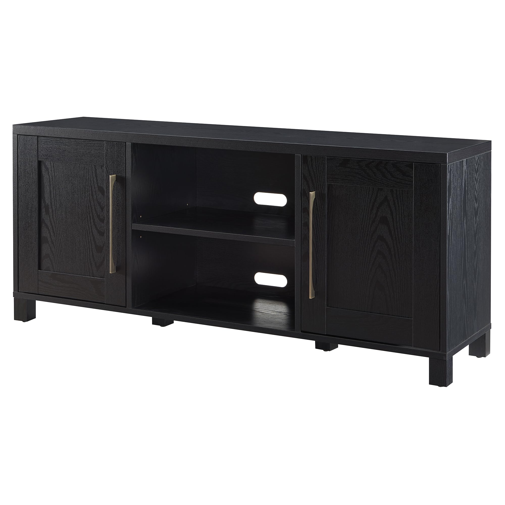 Henn&Hart 65 Inch TV Stand - Black Grain Wood Entertainment Center for Living Room, Bedroom & Home Theater | Modern TV Console with Storage for Flat Screen TVs