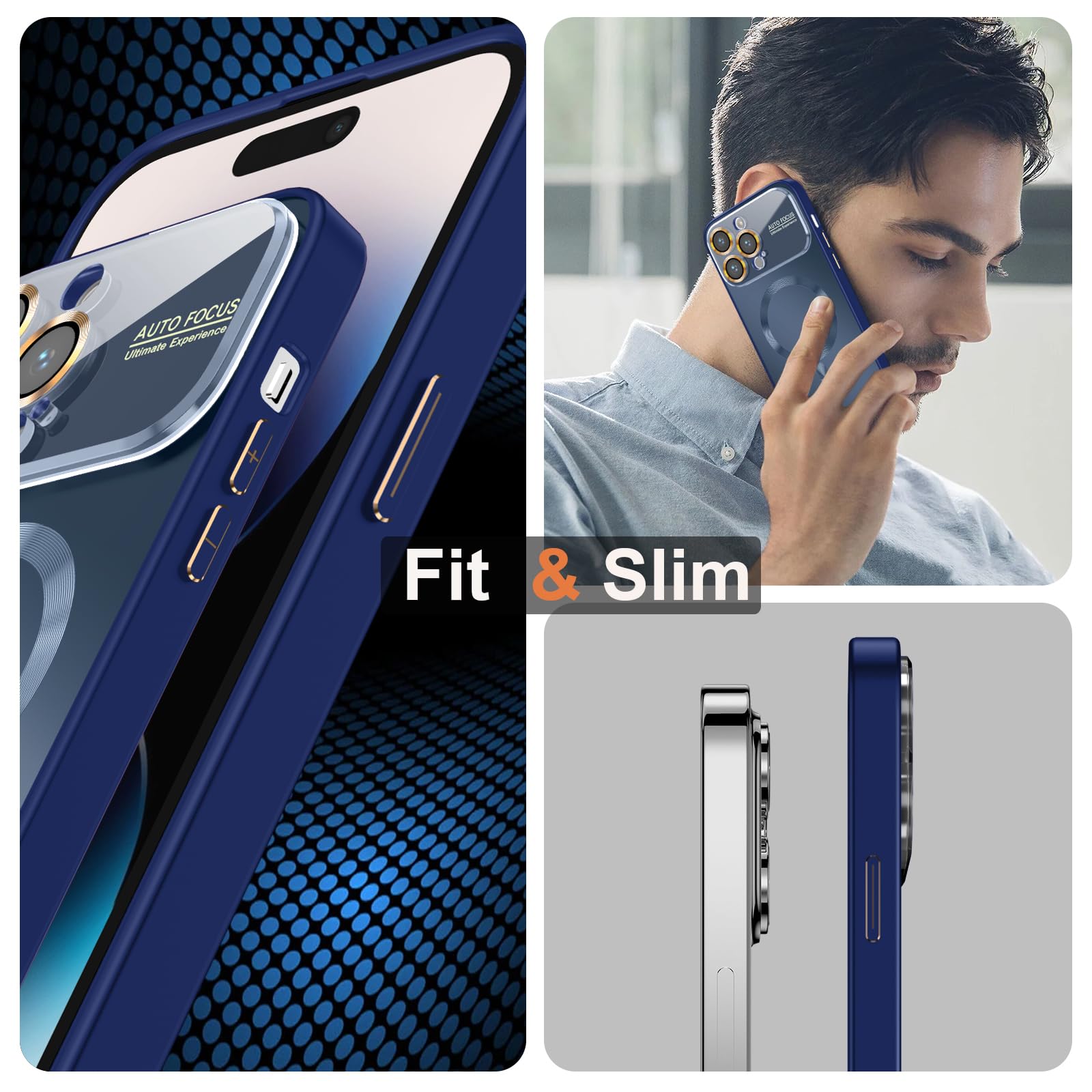 Magnetic Titanium iPhone 15 Pro Max Case with MagSafe Compatibility | Military-Grade Drop Protection & Full Camera Lens Cover | Anti-Scratch Matte Finish Shockproof Phone Cover for iPhone 15 Pro Max - Perfect for Outdoor Adventures, Travel & Daily Protection