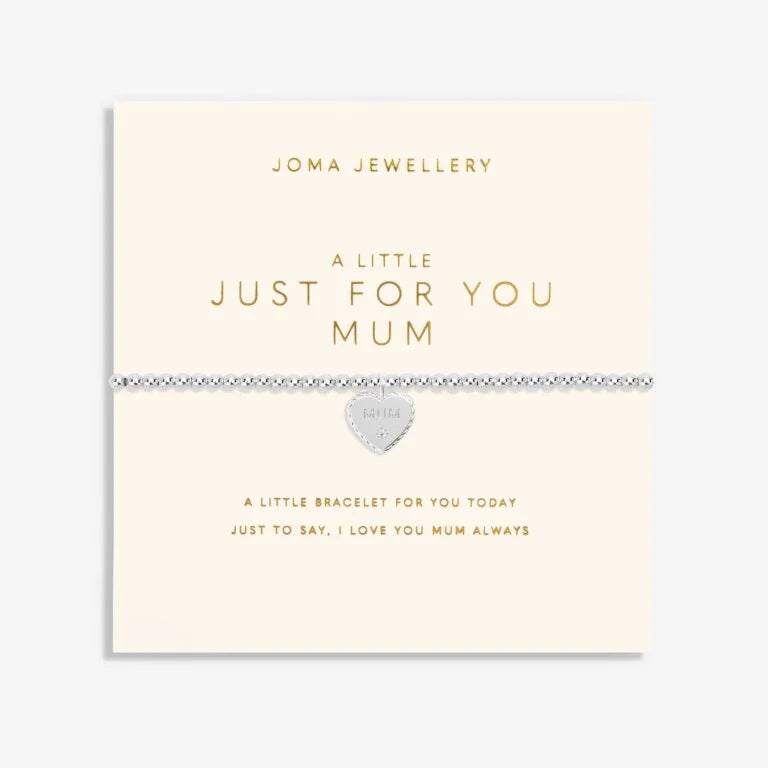 Joma Jewellery Mother's Day Gift - A Little Bracelet for Mom | Sterling Silver Charm Bracelet for Women | Perfect Birthday, Anniversary & Mother's Day Present