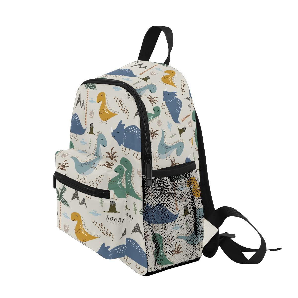 Dino Kids Backpack - Dinosaur School Bag for Toddlers & Preschoolers - Travel & Nursery Use