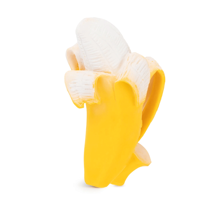 Ana the Banana Natural Rubber Baby Teether by Oli and Carol - Organic Teething Toy for Infants & Toddlers, Perfect for Soothing Sore Gums at Home or On-the-Go