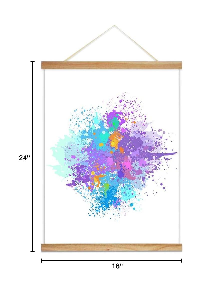 Wall26 Splashing Ink Art Print - 18x24 Inch Framed Canvas Wall Poster with Wood Frame, Ready to Hang for Living Room, Bedroom & Office Decor