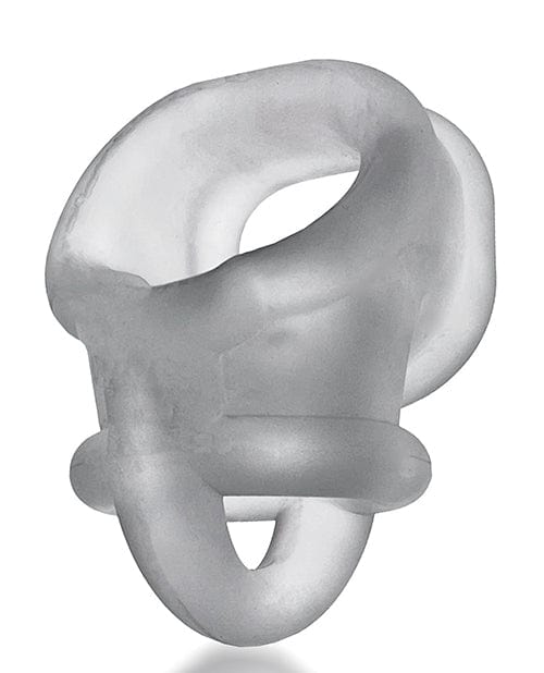 Oxballs Ballsling Ball Split Sling - Clear Ice Silicone Cock Ring for Men | Comfortable Stretchy Penis Support Ring | Enhances Erections & Pleasure for Couples Play, Solo Use & BDSM Scenes