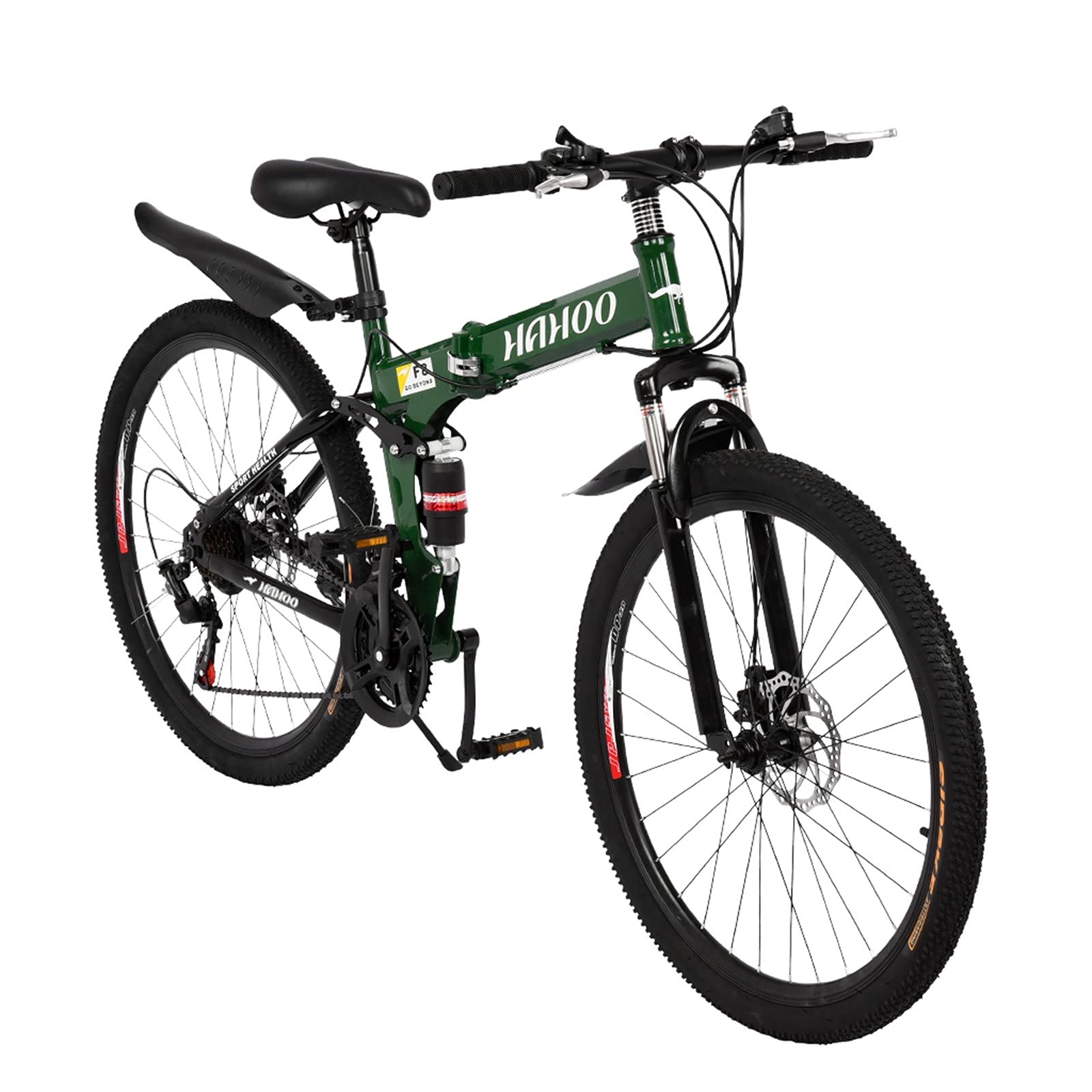 24 Inch Folding Mountain Bike for Adults - High-Carbon Steel Frame, All-Terrain Bicycle for Men & Women | Perfect for Commuting, Trail Riding & Outdoor Adventures