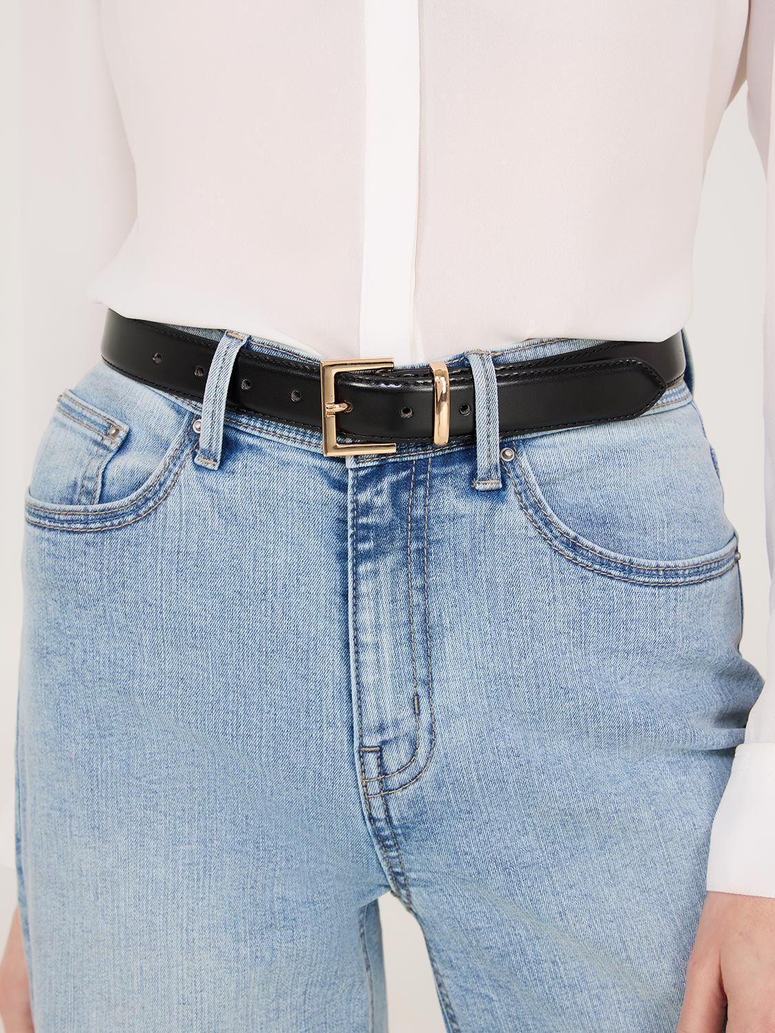 Premium Genuine Leather Gold Buckle Belt for Men - Classic Dress & Casual Style - Perfect for Office, Wedding & Everyday Wear