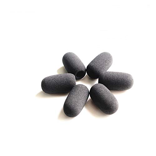 LINHUIPAD Microphone Covers for Lightspeed Aviation Pilot Headsets - 10 Pack Windshield Foam Sponge Windscreens for Noise Reduction & Clear Communication - Perfect for Aviation, Gaming & Recording Studios
