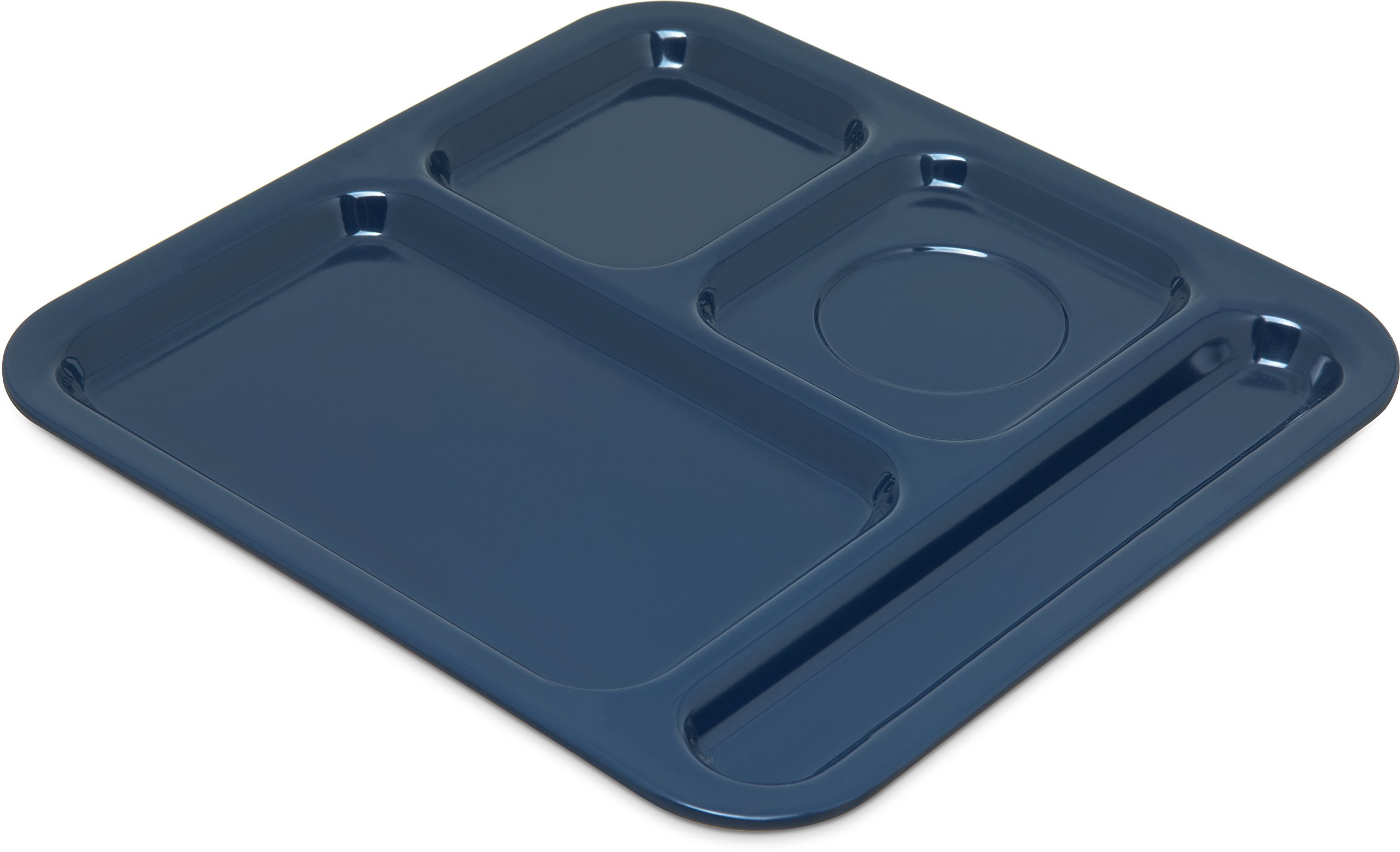 Carlisle FoodService Plastic 4-Compartment Tray - Right-Hand Design, 10