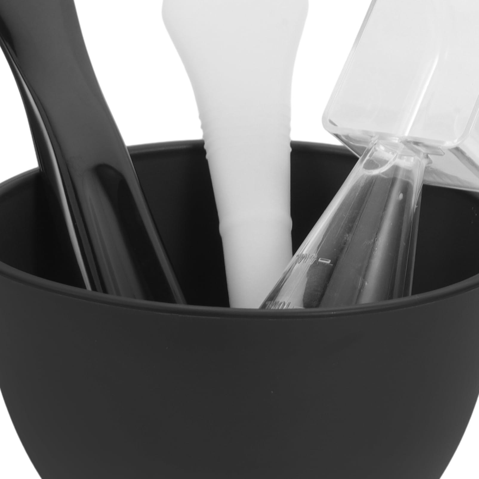 Baluue 1 Set Black DIY Mask Mixing Bowl Set for Facial & Salon Use - Professional Film Conditioning Bowl, Mask Making Supplies for Women at Home or Spa