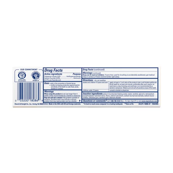 Arm & Hammer Sensitive Teeth & Gums Toothpaste - Refreshing Mint Flavor, 4.5 oz (3-Pack) | Whitening & Enamel Protection for Sensitive Teeth | Gentle Daily Care for Gum Health | Perfect for Travel & Family Use