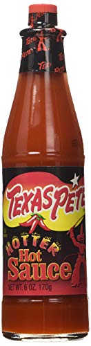 Texas Pete Hotter Hot Sauce 5-Pack - 6 oz Bottles (30 oz Total) - Extra Spicy Flavor for Wings, Tacos, Burgers & BBQ - Lian Style Corporation