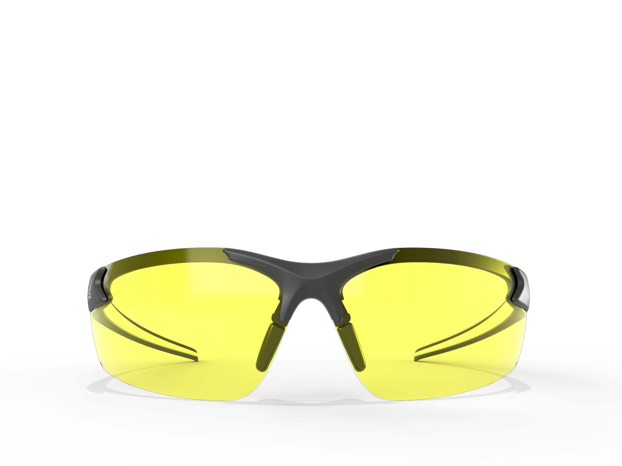 EDGE Zorge G2 Wrap-Around Safety Glasses - ANSI/ISEA & MCEPS Certified, Military Grade, Anti-Scratch & Non-Slip, UV 400 Protection, Black Frame with Yellow Lens (5.04