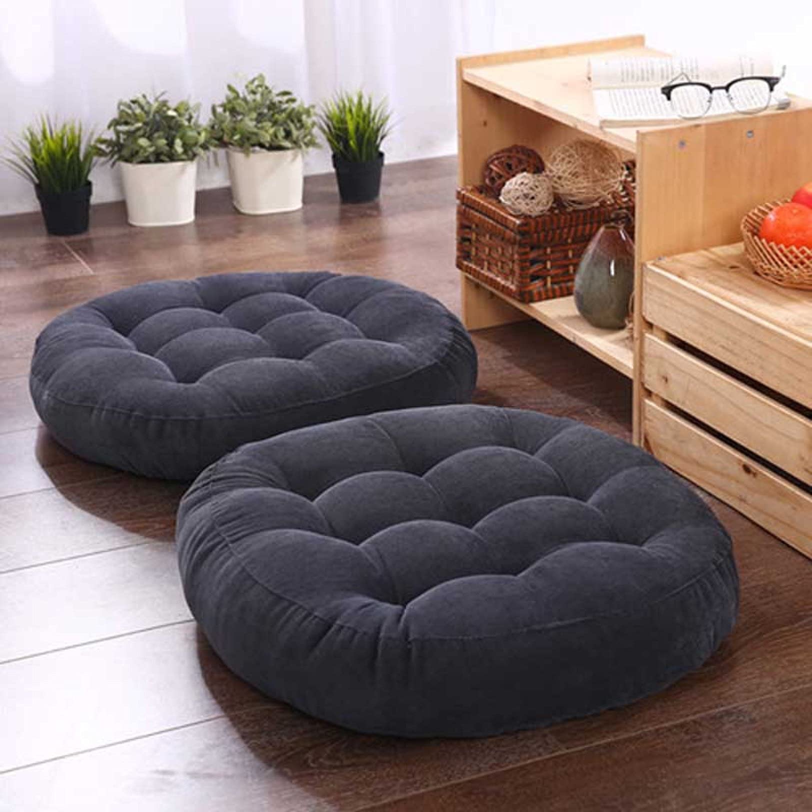 Premium Round Thickened Seat Cushion - Super Soft & Comfortable Chair Pad for Home, Office, Floor or Tatami Mat - Ideal for Meditation, Yoga, Reading and Home Decor
