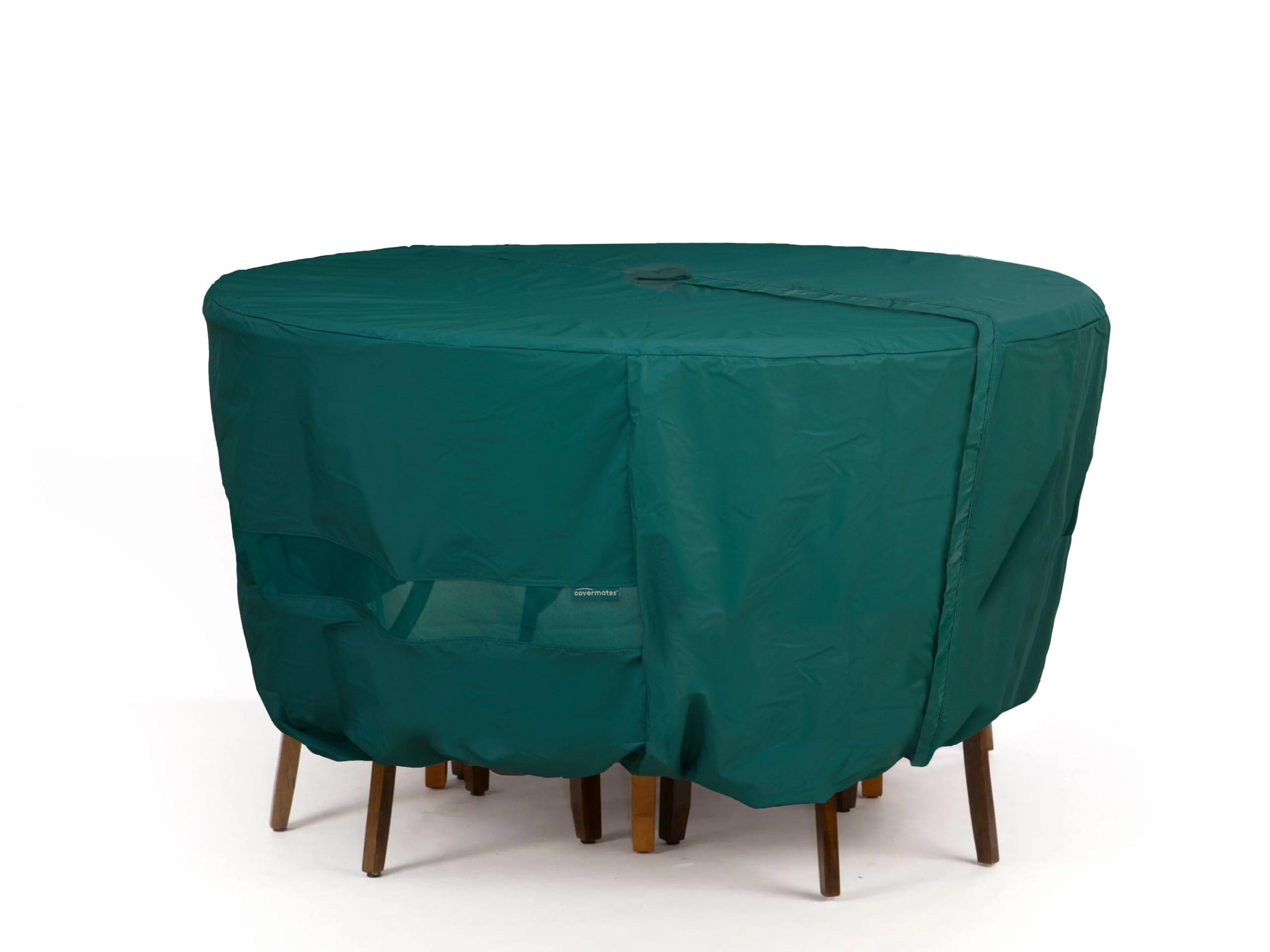 Round Patio Dining Table Cover with Umbrella Hole - 86