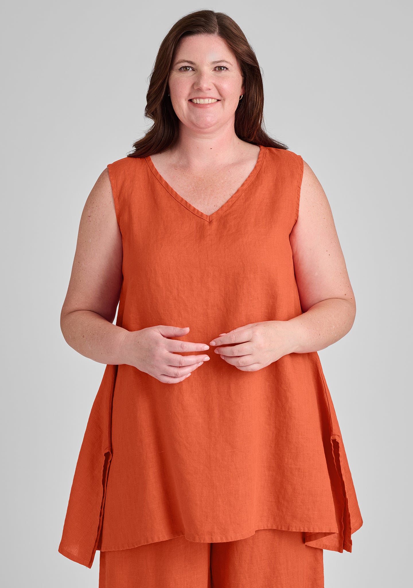 Stylish Linen Tank Tunic Top for Women - Breathable Summer Blouse, Boho Chic Casual Wear - Perfect for Beach Outings, Vacation Dressing & Everyday Comfort