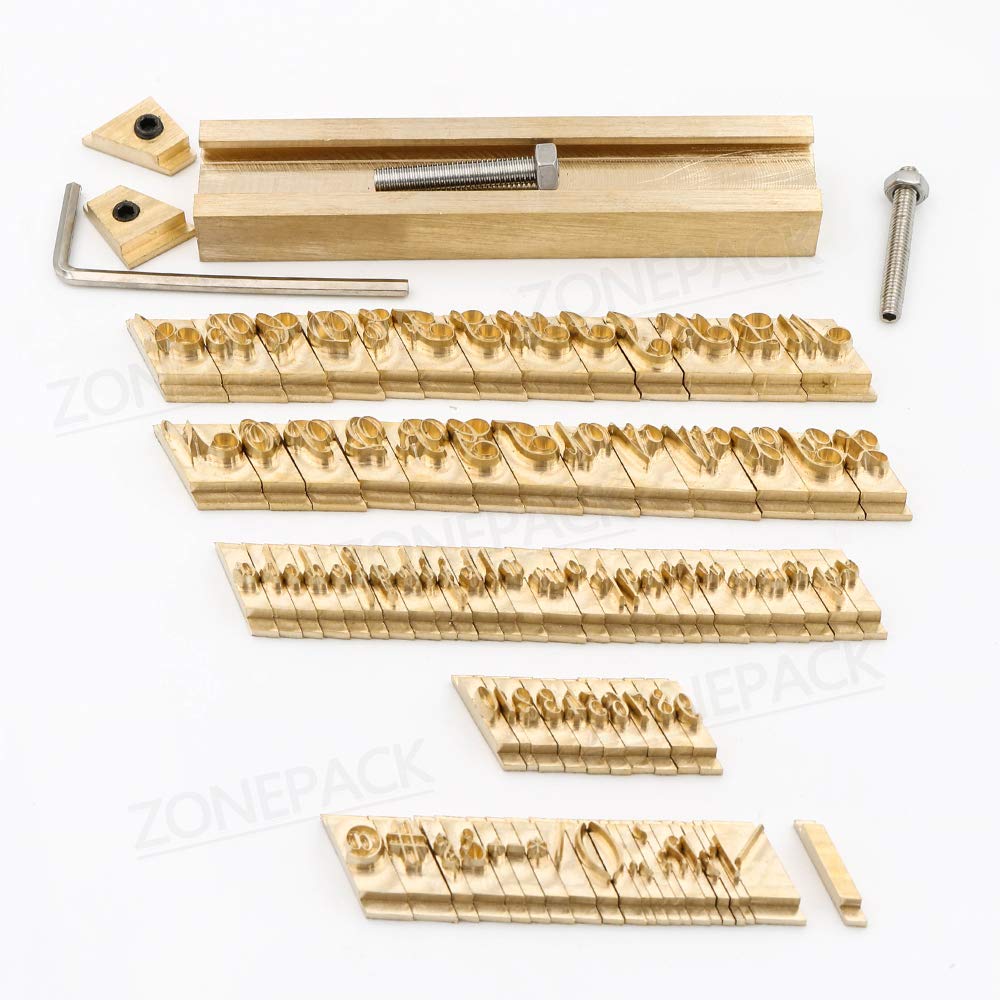 Premium Copper Brass Stamping Molds - 184PCS Cursive Letters, Numbers & Symbols for Hot Foil Stamping Machine | CNC Engraving Molds for DIY Crafts, Leather Embossing, Scrapbooking & Card Making