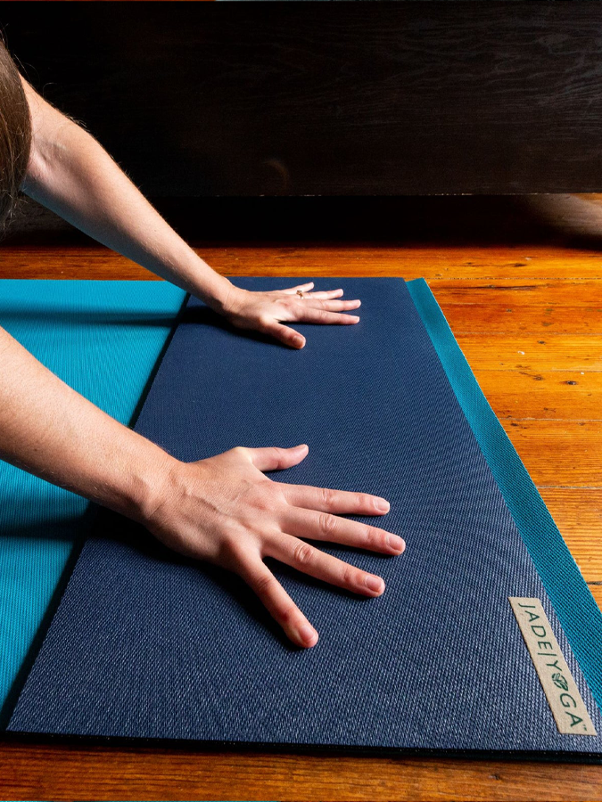 Premium Jade Fusion Mini Yoga Mat 8mm Thick - Non-Slip, Eco-Friendly & Portable for Home, Travel & Meditation Practice