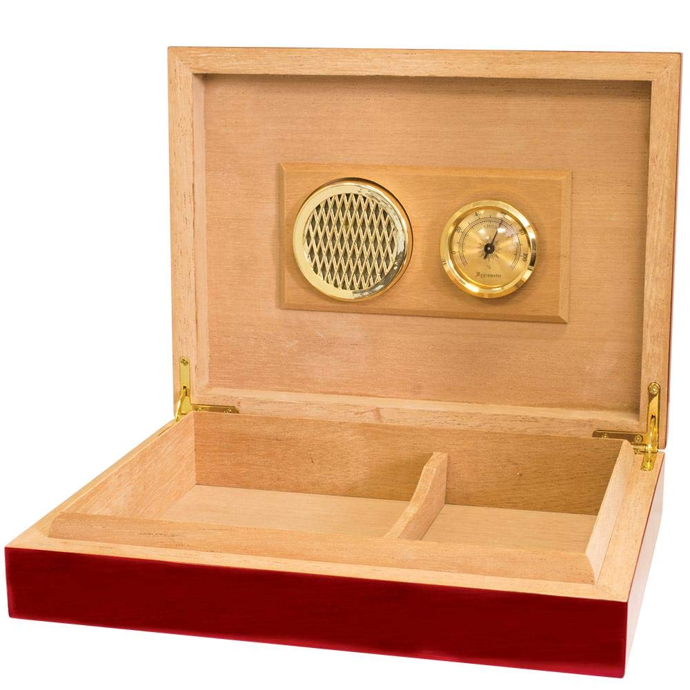 Custom Engraved Rosewood Humidor Gift Set - Personalized Text Engraving for Cigars | Elegant Cigar Storage & Luxury Gift for Men, Boss, Father's Day, Anniversary