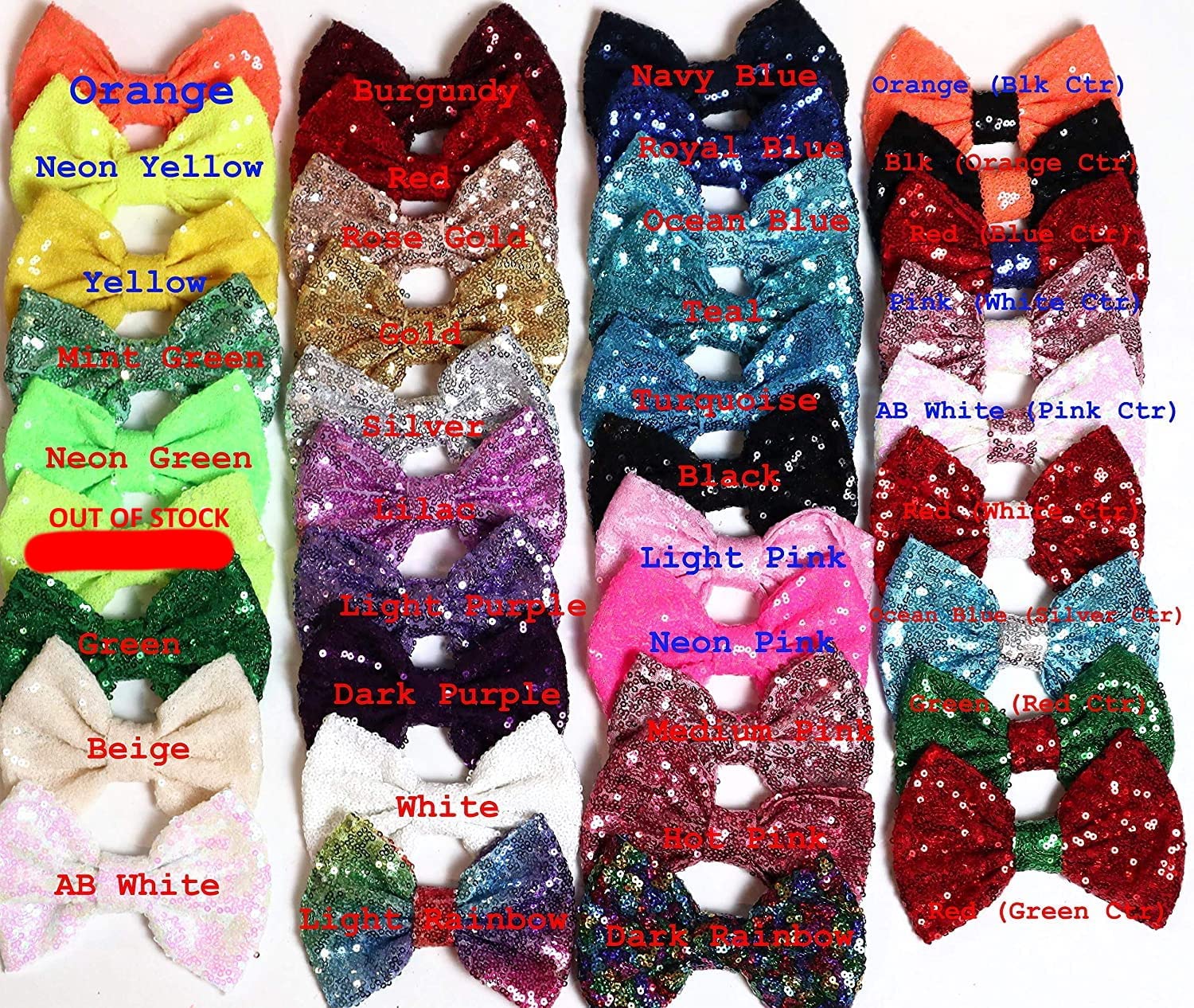 Custom Ears Headbands for School Teams, Dance & Cheerleading - Gold Blue Sequins Hair Accessories | Perfect for Sports Events, Performances & Spirit Days