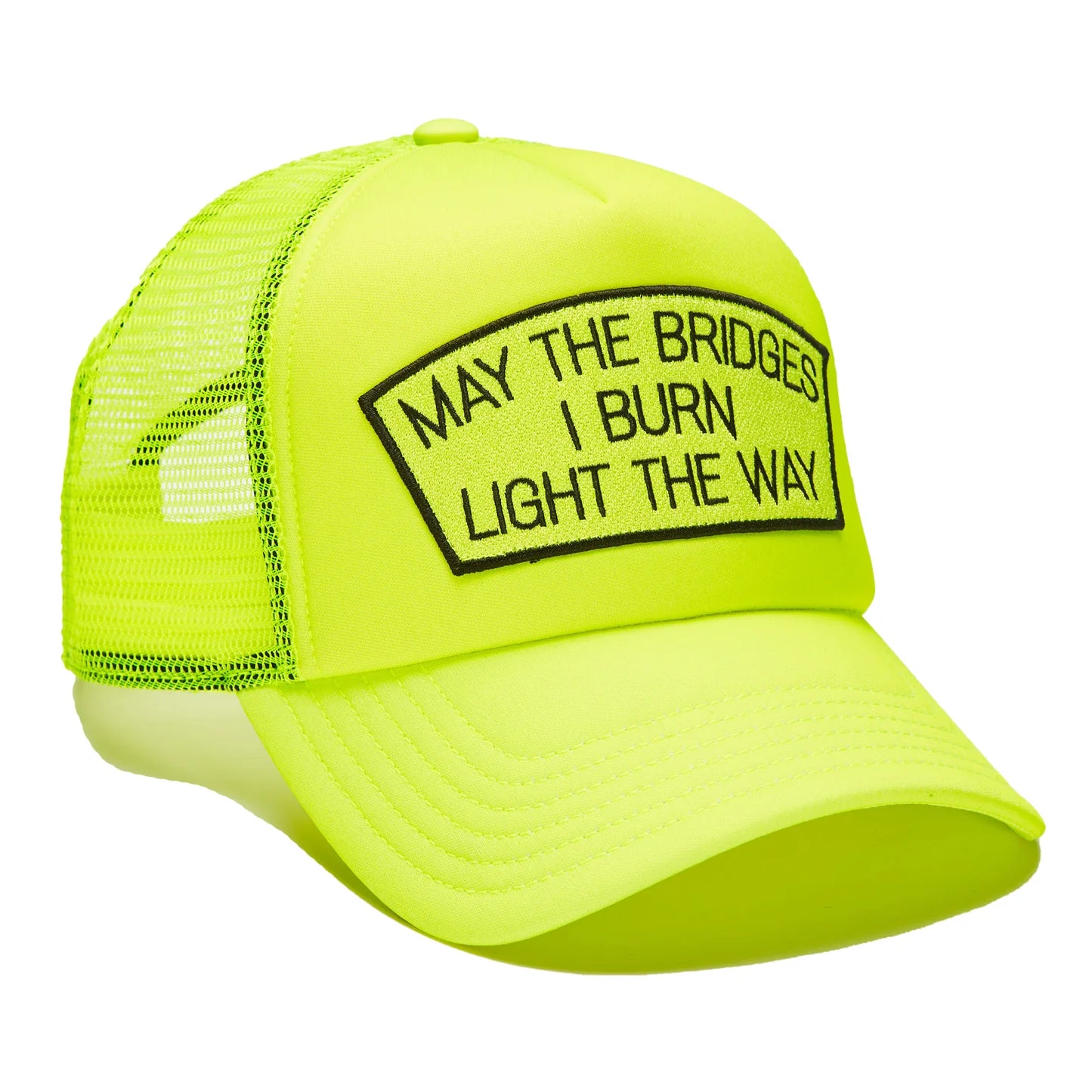 CULT OF INDIVIDUALITY May the Bridges Mesh Back Trucker Hat - Stylish Adjustable Snapback Cap for Men & Women - Perfect for Outdoor Activities, Sports, and Casual Wear