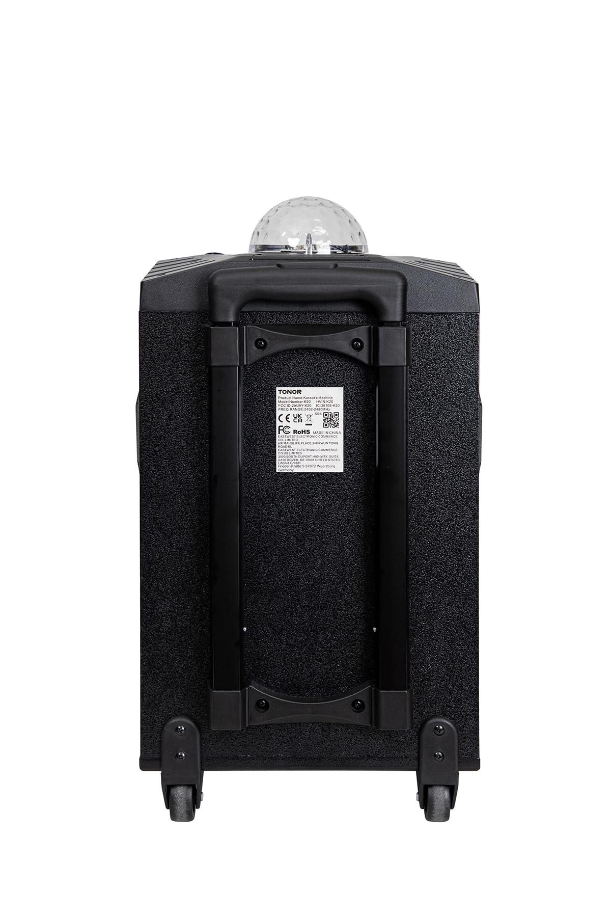 TONOR K20 Wireless Karaoke Machine with Bluetooth, Dual Wireless Microphones & Disco Ball - Portable PA System for Home Singing, Parties, Classes & Church Events | Perfect for Family Gatherings, Birthday Celebrations & Outdoor Performances