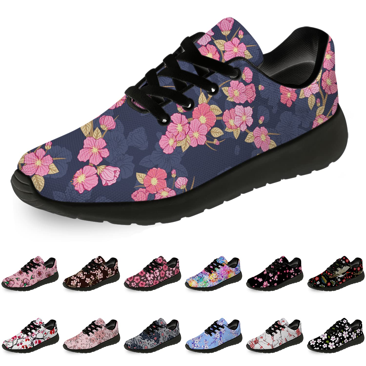 **Cherry Blossom Running Shoes for Women & Men - Lightweight Athletic Sneakers for Walking, Tennis & Sports - Floral Design Casual Shoes - Perfect Gift for Her & Him - Ideal for Gym, Travel & Everyday Wear**