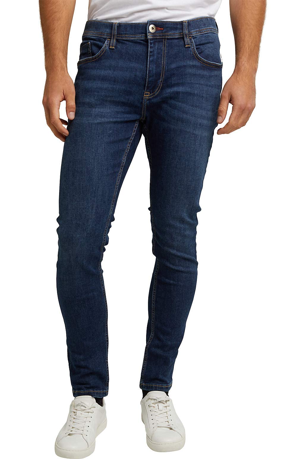 ESPRIT Men's Essential Black Jeans - Slim Fit Stretch Denim Pants for Casual & Work Wear | Comfortable Everyday Jeans for Office, Travel & Outings