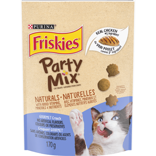 Friskies Party Mix Naturals Gourmet Cat Treats - Healthy Crunchy Snacks for Cats - Perfect for Training, Rewards & Bonding with Your Feline Friend