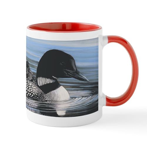 White/Red Inside - Common Loon Mug