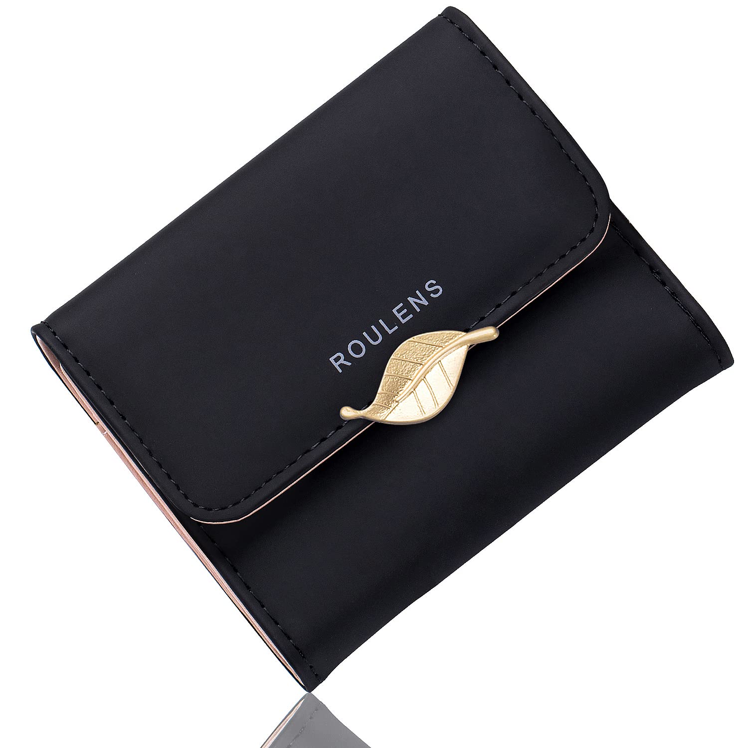 RFID Blocking Women's Wallet - PU Leather Leaf Pendant Card Holder with Zipper Coin Purse | Phone & Checkbook Organizer | Perfect for Travel, Shopping & Everyday Use