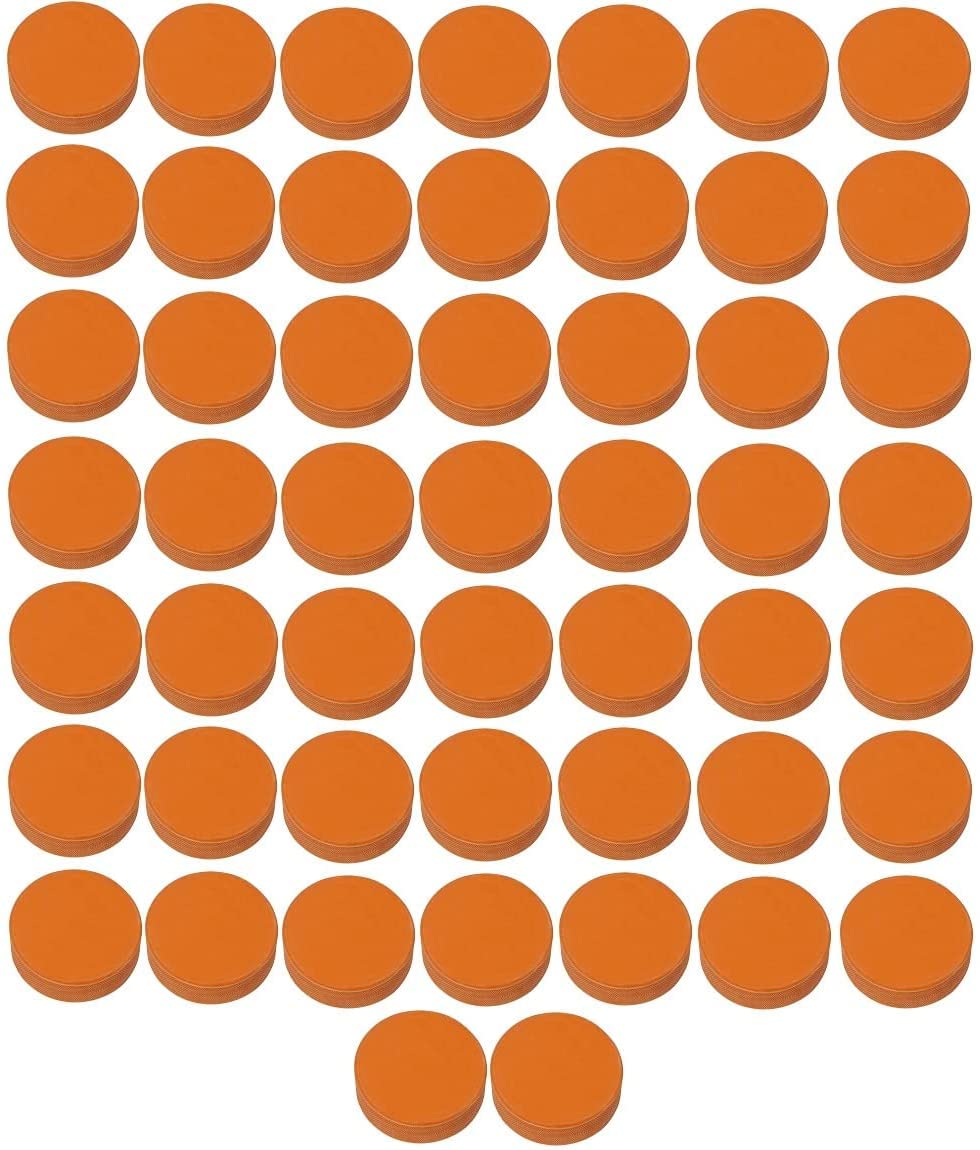 TronX 50-Pack Orange Weighted Ice Hockey Training Pucks (10 oz Each) – Bulk Hockey Pucks for Practice, Drills & Skill Development – Perfect for Coaches, Players & Teams