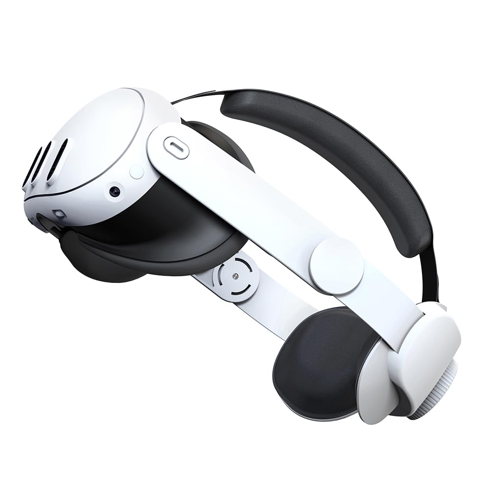 Balanced Pressure Head Strap for Meta Quest 3 - Adjustable & Detachable Anti-Choking Design | Comfortable VR Headset Accessory for Gaming & Virtual Reality Experiences