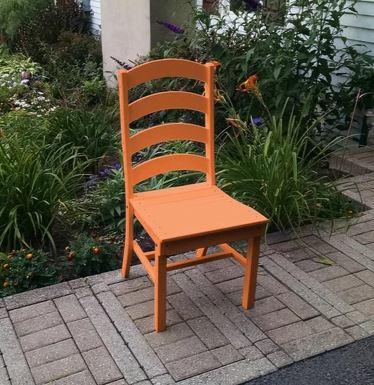 A & L Furniture Ladderback Dining Chair - Solid Wood Kitchen Chairs with Cushion - Country Style Dining Room Chairs for Home, Restaurant, and Cafe Use